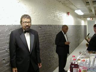 David baker and Joe Wilder backstage at the Lincoln Theatre
